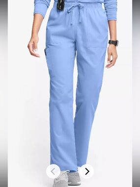 Butter-Soft Light Blue Boot Cut Scrub Pants